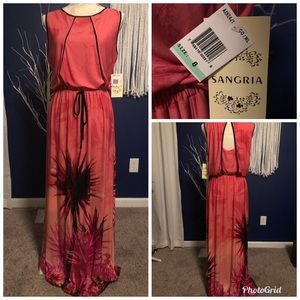 Sleeveless Sangria Maxi Dress